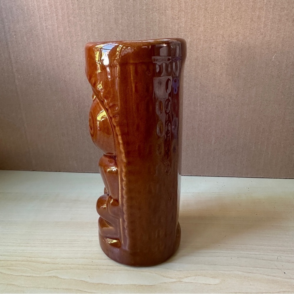 Vintage brown ceramic TIKI mug DW114 Hawaiian tropical - Picture 6 of 11